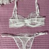 Beyaz Dantelli Bralet Takım