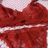Kırmızı Dantelli Bralet Takım