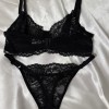 Siyah Dantelli Bralet Takım
