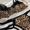 Leopar Desenli Bralet Takımı